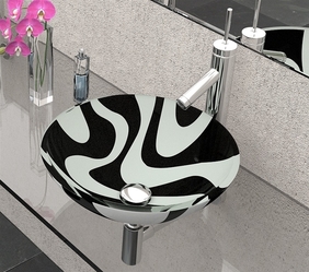 Стъклена мивка за баня тип купа